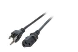Stromversorgungskabel USA Canada Powerkabel schwarz Patchkabel