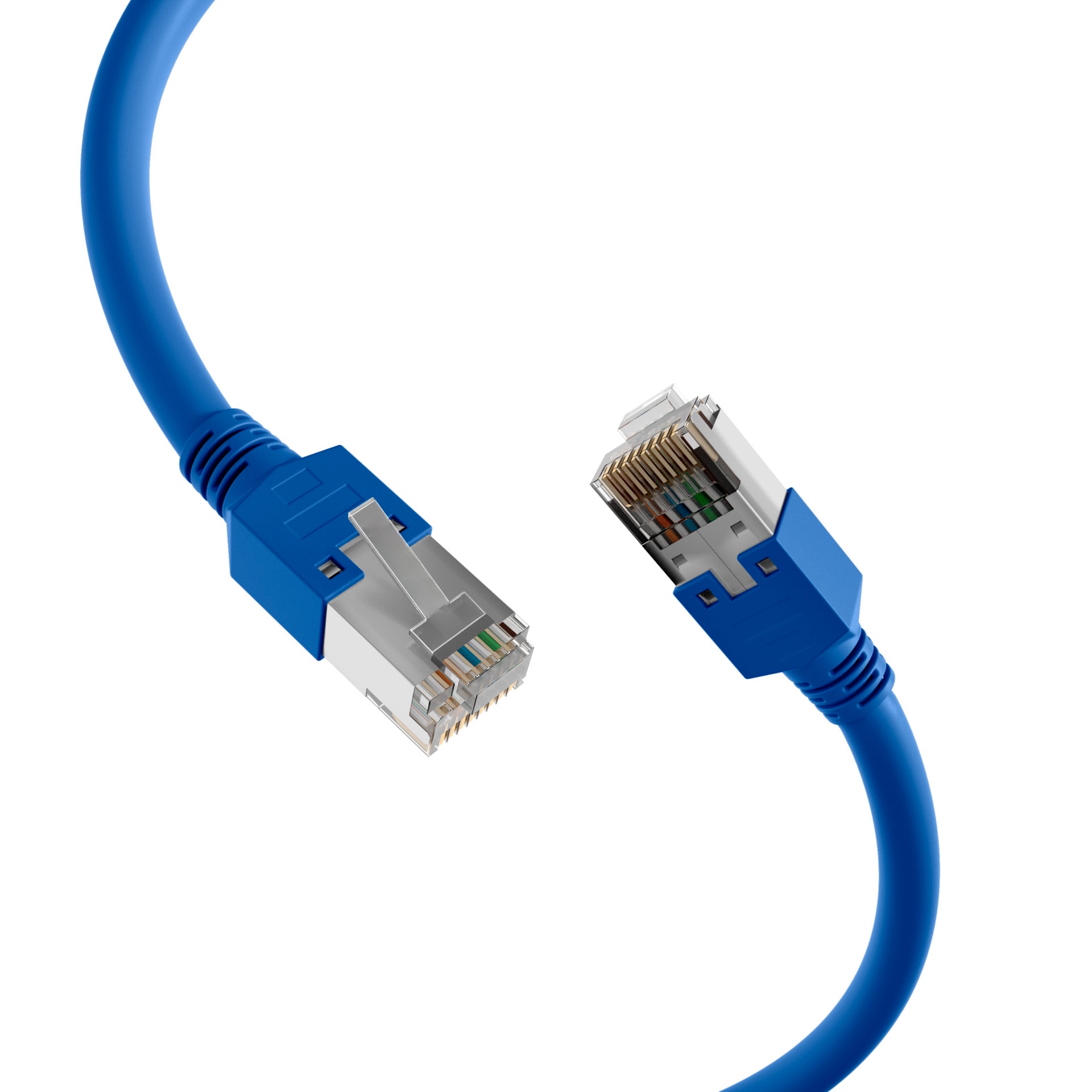 RJ45 Cat5e Dätwylerkabel 5502 blau Stecker TM11 Patchkabel