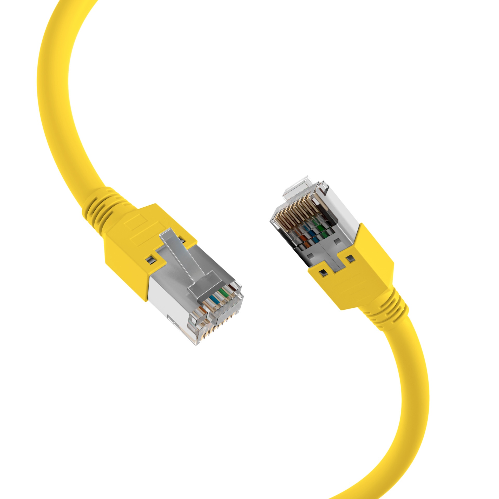 RJ45 Cat5e Dätwylerkabel gelb Stecker TM11 Patchkabel