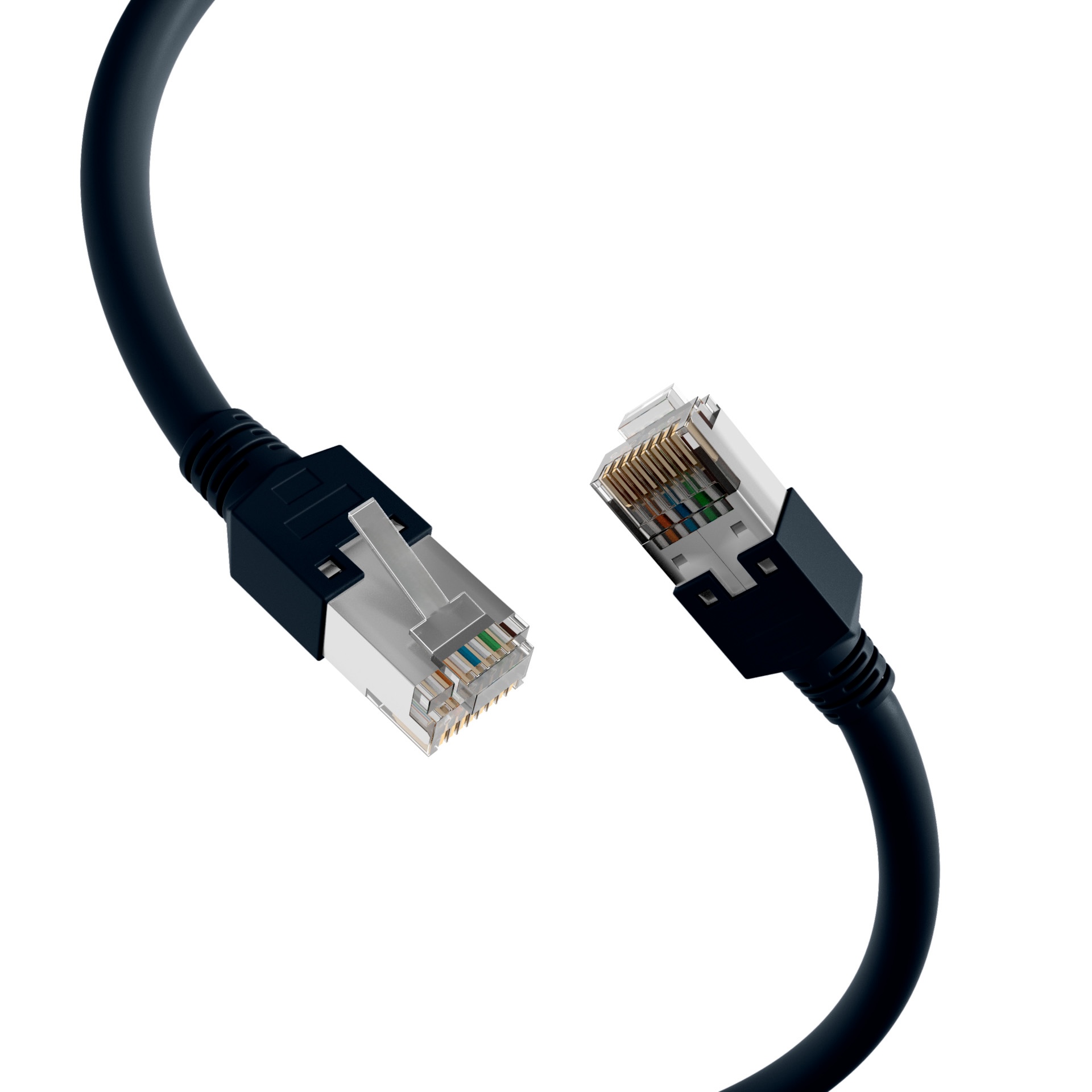 RJ45 Cat5e Dätwylerkabel schwarz Stecker TM11 Patchkabel