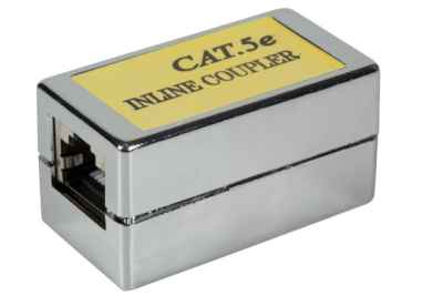 Modular- Kupplung CAT. 5eBuchse RJ45 Buchse RJ45vollgeschirmt metallisiert mit SchirmblechenBelegung: 1:1