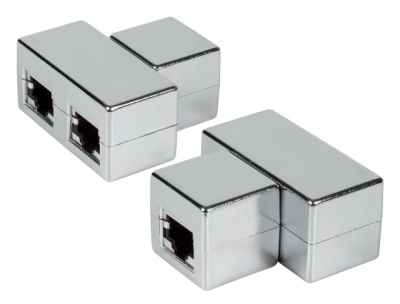 T-Modular-AdapterET-AT 88 RJ45 etallisiertes GehäuseBuchse 2x BuchseBelegung: 1: 8-fach belegtauch für ISDN-Anwendungen geeignet