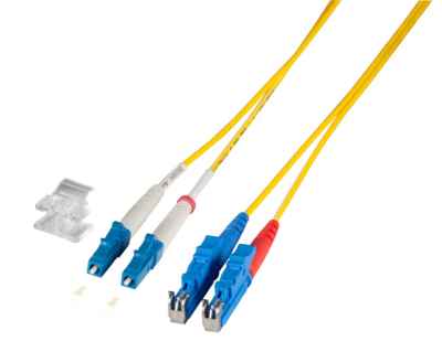 LWL 9/125µ OS2 duplex LC PC / E2000 PC Patchkabel