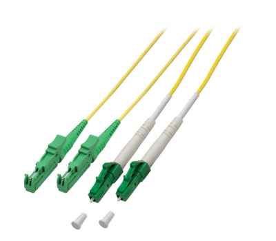 LWL 9/125µ OS2 duplex LC APC8 Zoll / E2000 APC8 Zoll Patchkabel