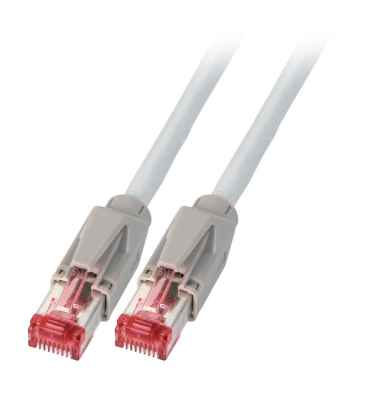 RJ45 Cat6A Leoni F6-90 grau TM21 Patchkabel