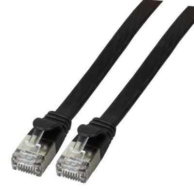 Flachpatchkabel RJ45 Cat6A grau Patchkabel