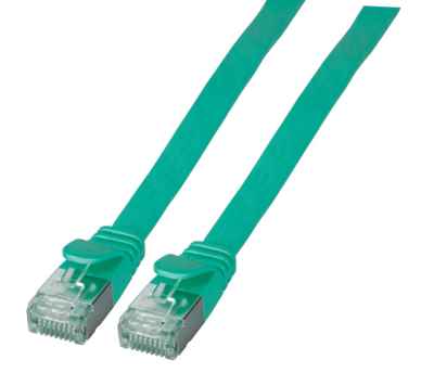 Flachpatchkabel RJ45 Cat6A grün Patchkabel