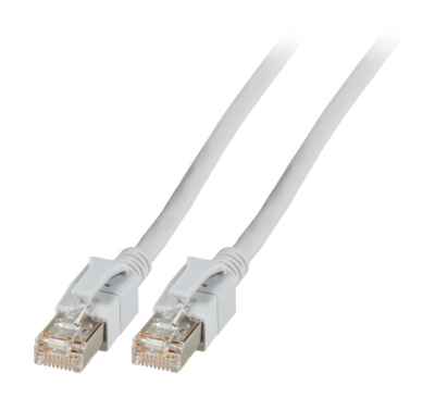 RJ45 SFTP Cat.6A VC LED LSZH grau Patchkabel