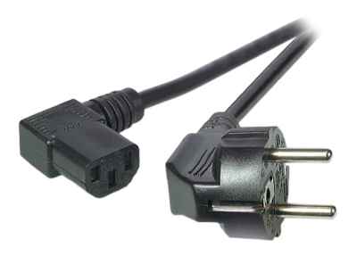Powerkabel SchukosteckerKaltgerätebuchse schwarz Patchkabel