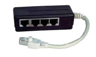 Multiport Adapter RJ45 Stecker4xRJ45 Buchse