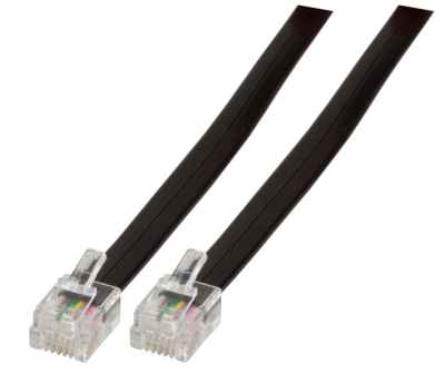 Modularkabel 2xRJ12 schwarz Patchkabel