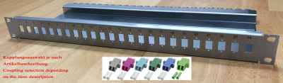 19 Zoll LWLPatchpanel 1 HE16 x LC OM4 und 8 x LC OS2